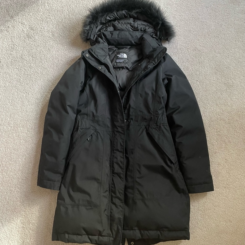 The North Face Black Parka with Faux Fur Hood